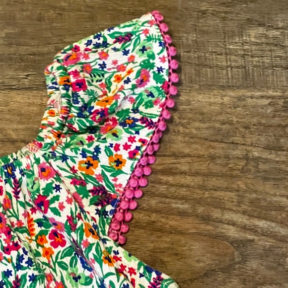 FINAL PRICE Crewcuts Girls' floral crinkle-knit tank top - Picture 4 of 6